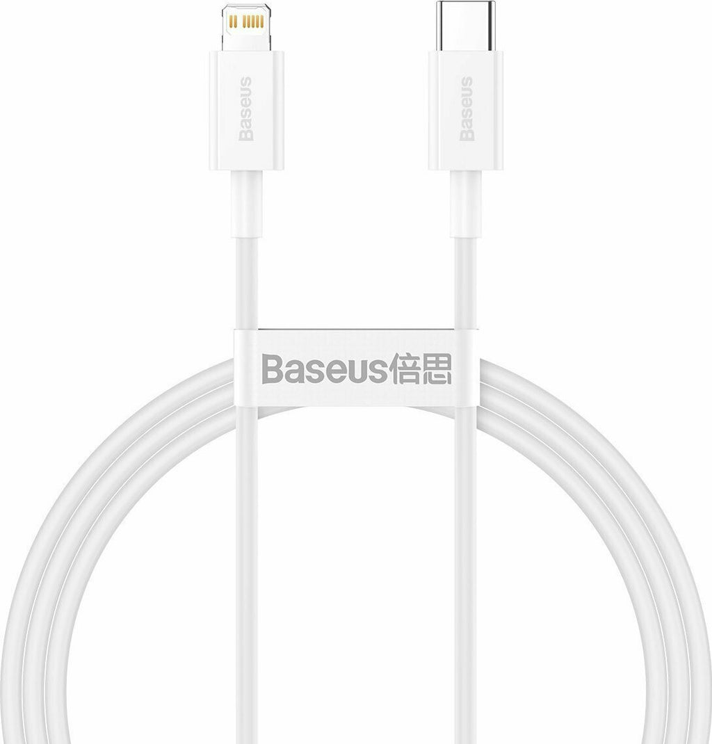 Baseus Superior Series USB-C to Lightning 20W Fast Charging Cable Cord 1M - White