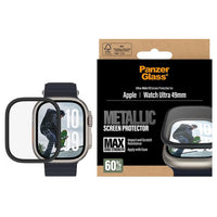 PanzerGlass Metal Frame Screen Protector for Apple Watch Ultra/2/3 (49mm) - Black