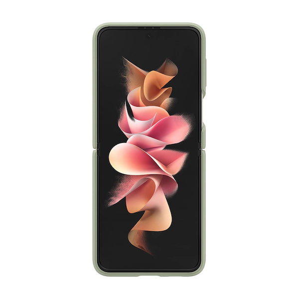 Samsung Silicone Cover With Ring for Galaxy Flip 3 - Olive Green