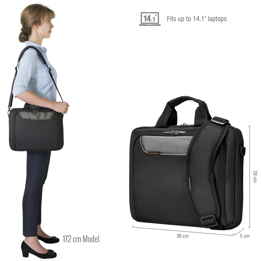 Everki 14.1" Advance Compact Briefcase - Black