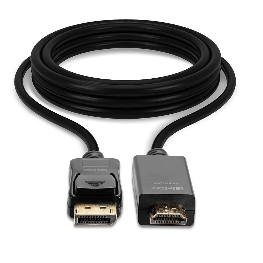 Lindy DP-HDMI 10.2G Cable 3m - Black