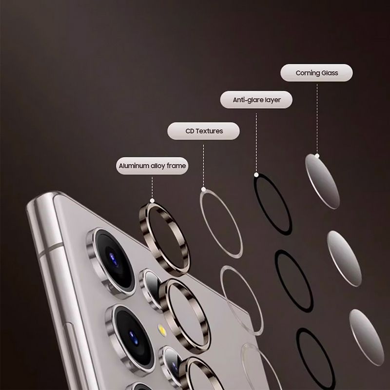 Samsung LITO C2 AR+AF Coating Aluminum Alloy Camera Corning Glass With Easy Installation for Galaxy S26 Ultra - Black