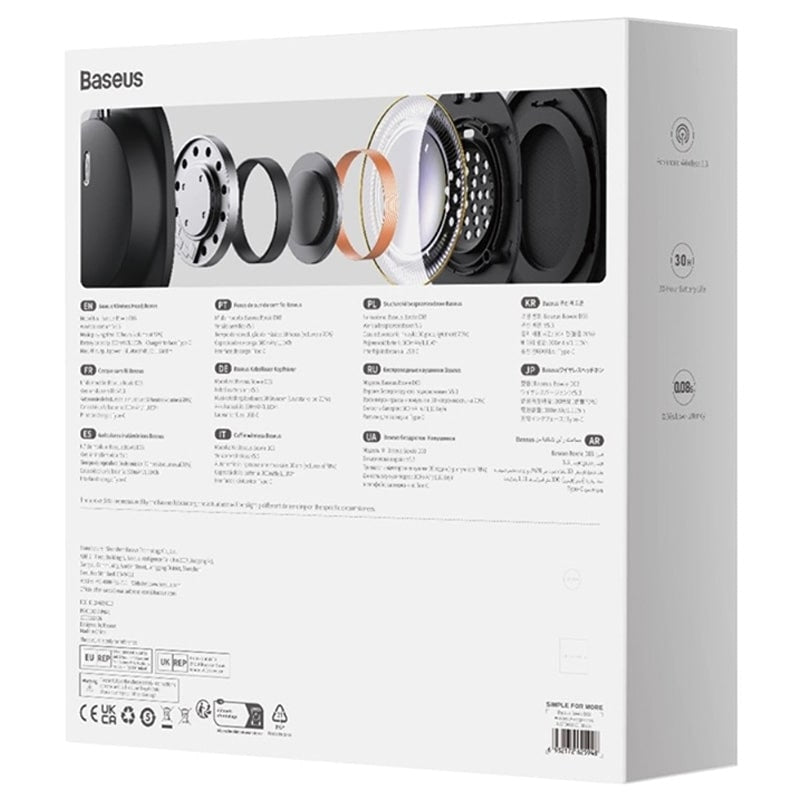 Baseus Bowie D03 Wireless Bluetooth Over-Ear Headphones - Black
