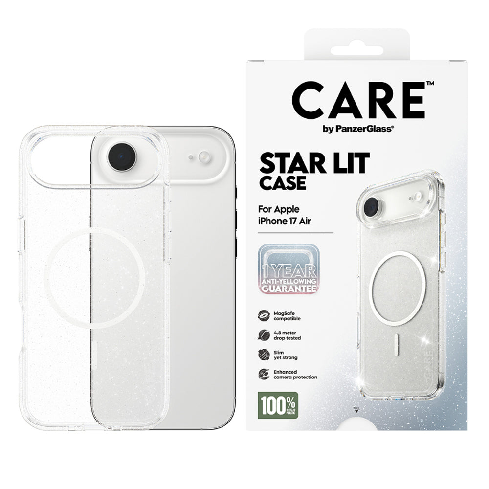 PanzerGlass CARE by Urban Combat Star Lit MagSafe Case for iPhone Air - Clear