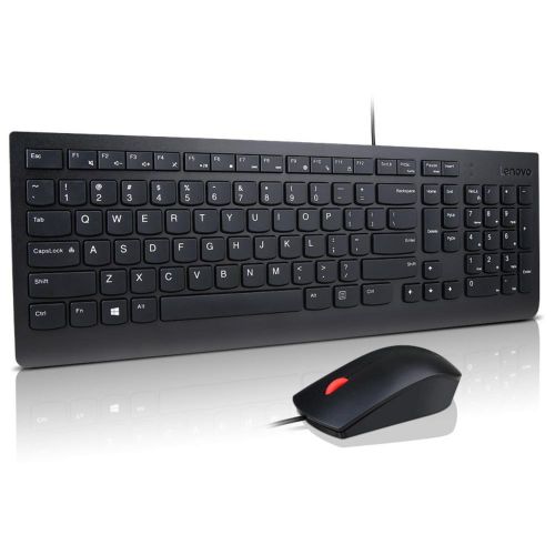 Lenovo Essential Wired Keyboard and Mouse Combo - Black