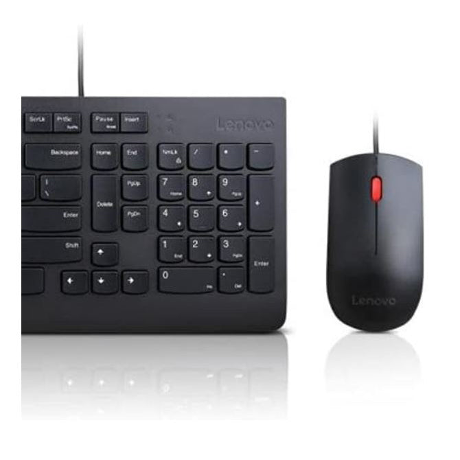Lenovo Essential Wired Keyboard and Mouse Combo - Black