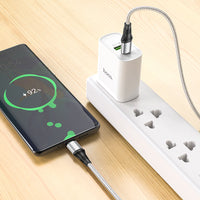 Thumbnail for Hoco X50 2in1 Type-C to Type-C/Lightning 60W Cable 1M - Silver
