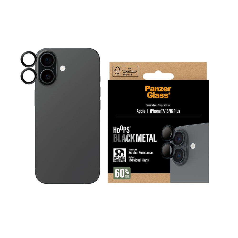 Panzer Hoops Lens Protector for iPhone 17- Black