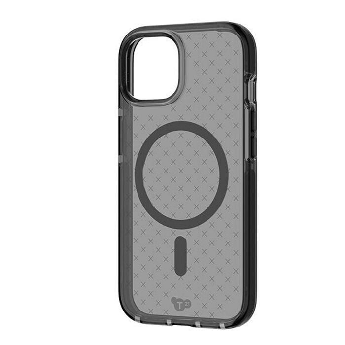Tech21 Evo Check Apple iPhone 15 Pro Case MagSafe Compatible - Smokey/Black