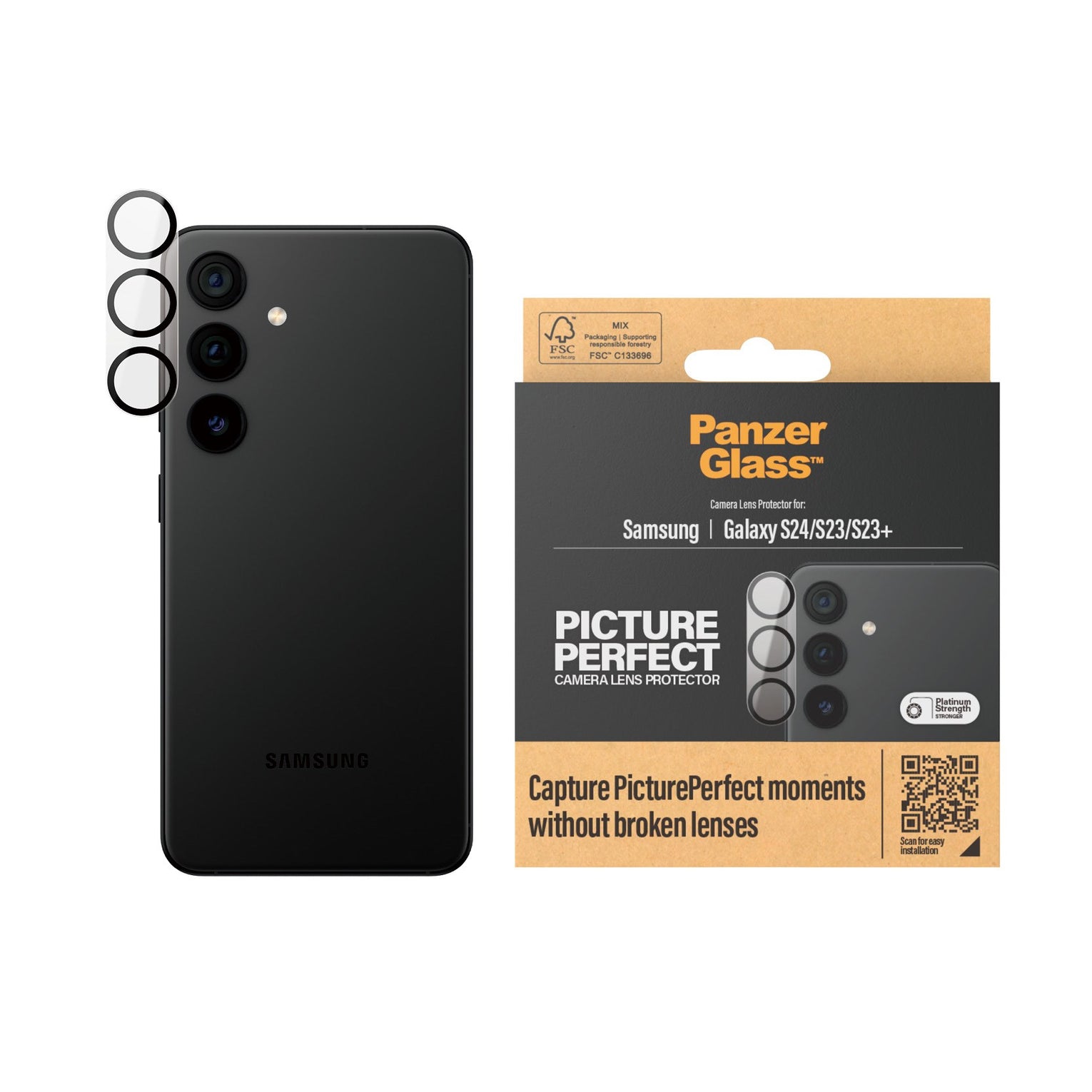 PanzerGlass Picture Perfct Lens Protector for Samsung Galaxy S24 - Clear