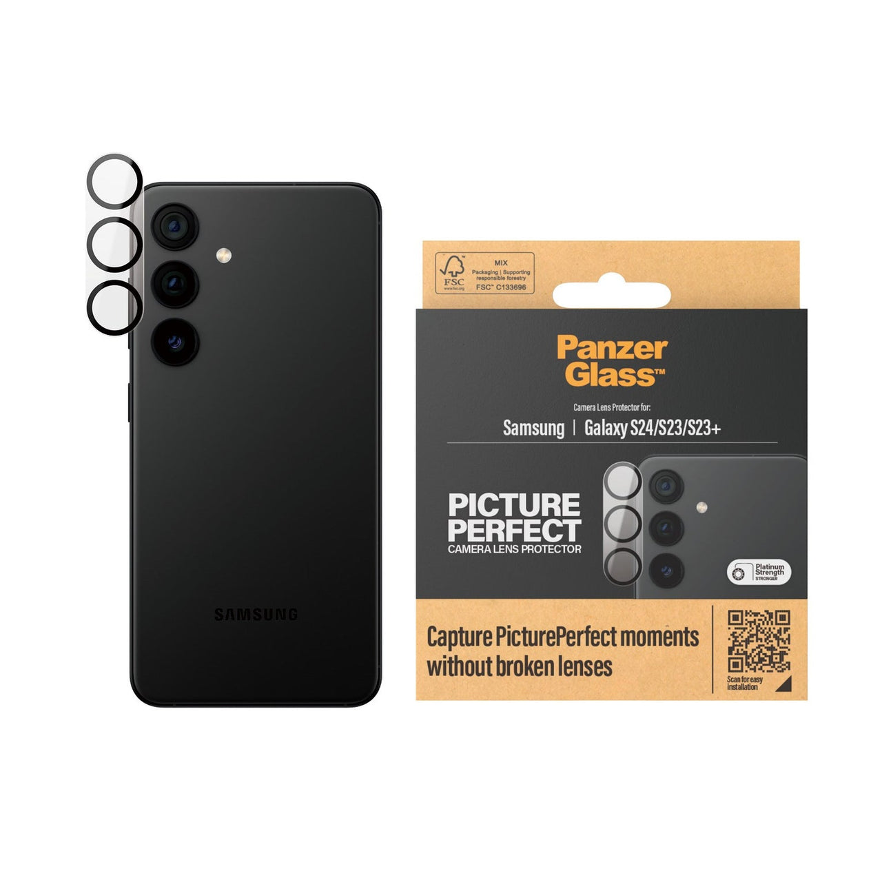 PanzerGlass Picture Perfct Lens Protector for Samsung Galaxy S24 - Clear