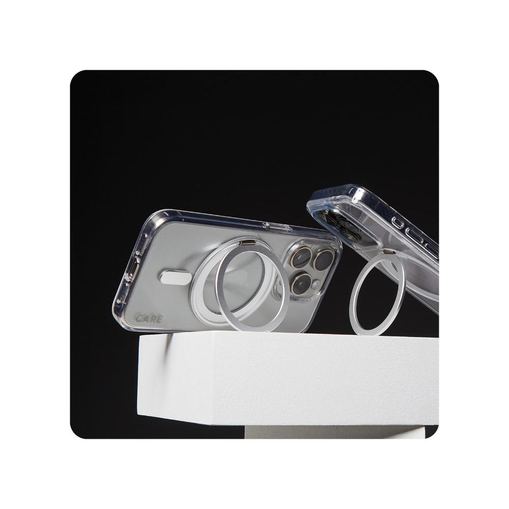 PanzerGlass CARE MagaSafe & KickStand Compatible Case for Apple iPhone 16 - Silver