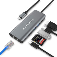 Thumbnail for Astrotek USB-C Dock 6-in-1 Multiport Hub/Docking Station