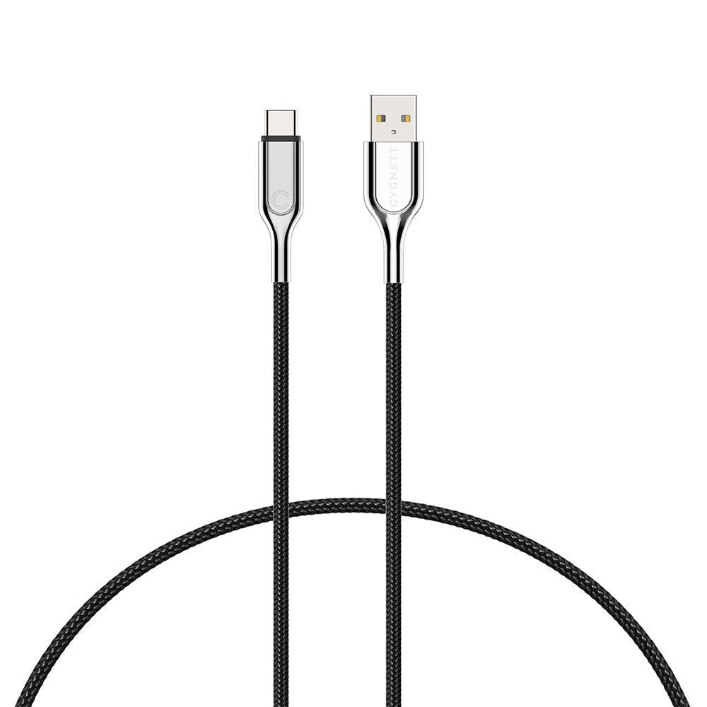 Cygnett Armoured USB-C to USB-A (USB 2.0) Cable (2m) - Black