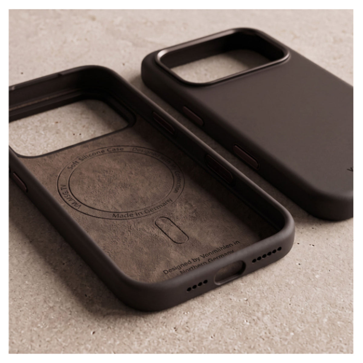 Vonmahlen Soft Silicone Case 2 for iPhone 18 Pro - Brown