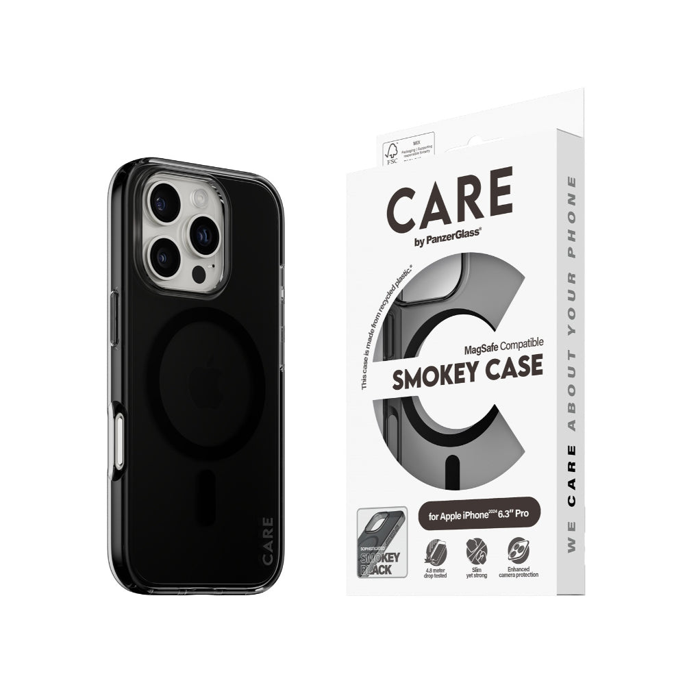 PanzerGlass CARE Flgship Magasafe Case for iPhone 16 Pro- Smokey
