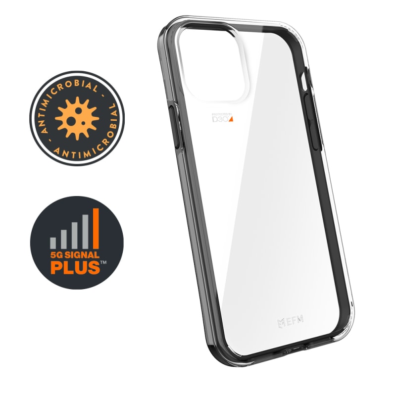 EFM Aspen Case Armour with D3O 5G Signal Plus for iPhone 12 Pro Max 6.7" - Slate/Clear