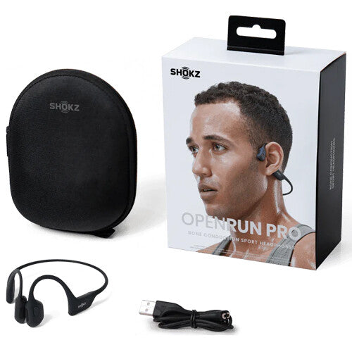 Shokz OpenRun Pro Premium Bone Conduction Open-Ear Sport Headphones - Black