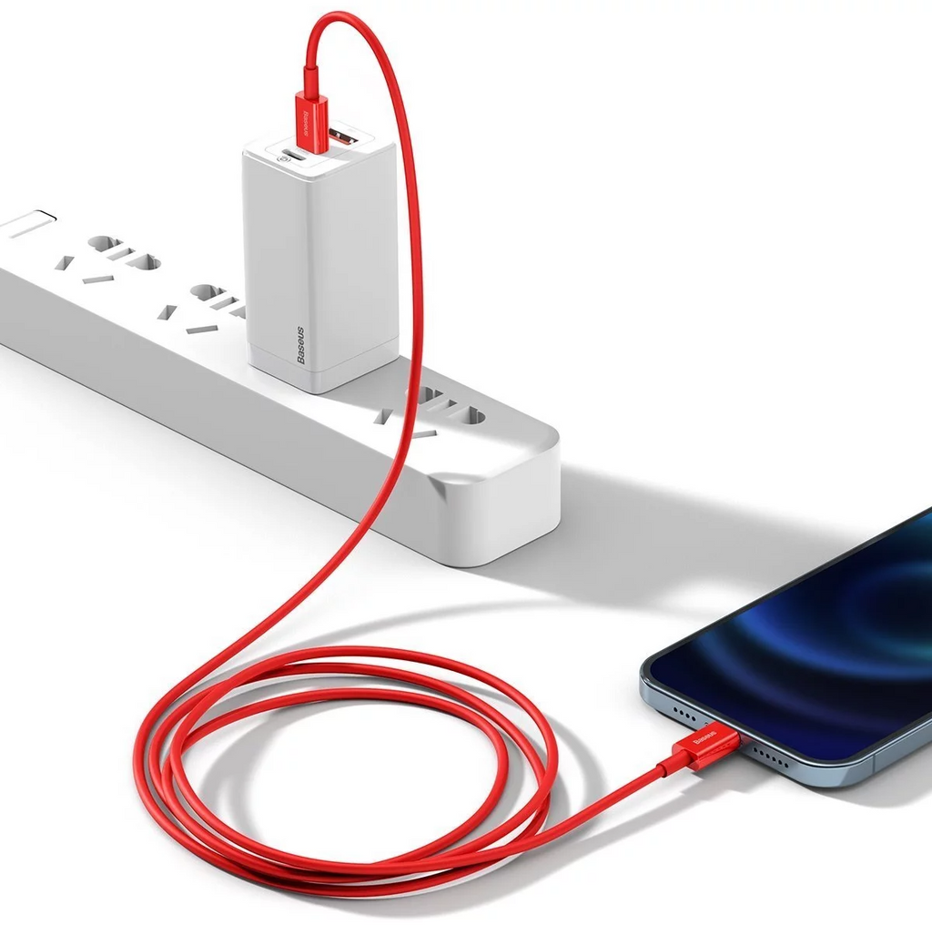 Baseus Superior Series USB-C to Lightning 20W Fast Charging Cable Cord 2M - Red