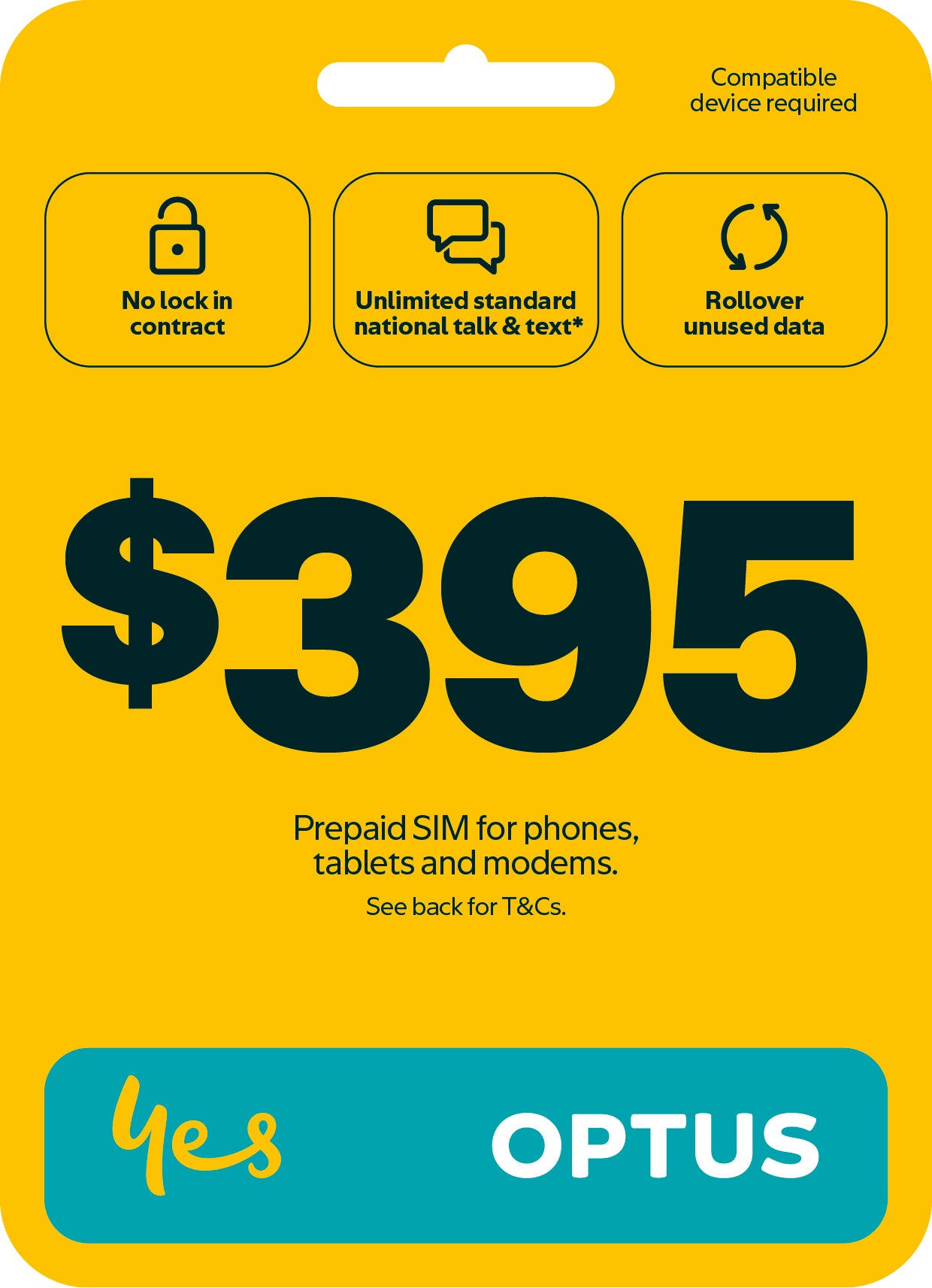 Optus $395 Prepaid 365 Day Phone SIM Longexpiry 350GB Card