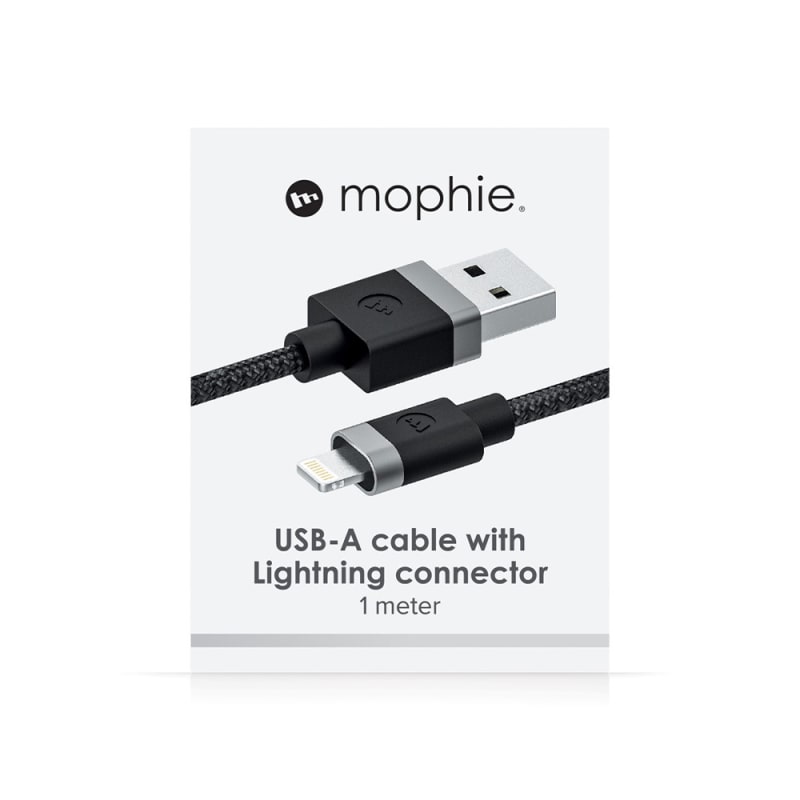 Mophie USB-A to Lightning Cable 1M - Black