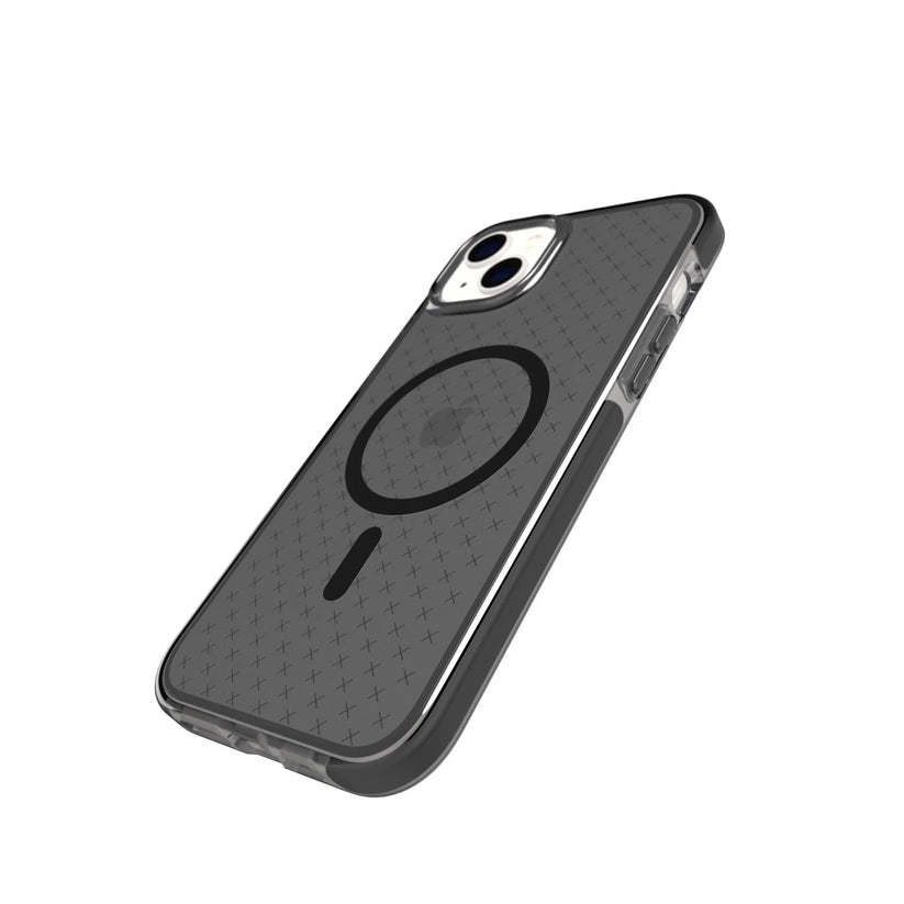 Tech21 Evo Check Case with MagSafe for iPhone 14 Plus Smokey Black