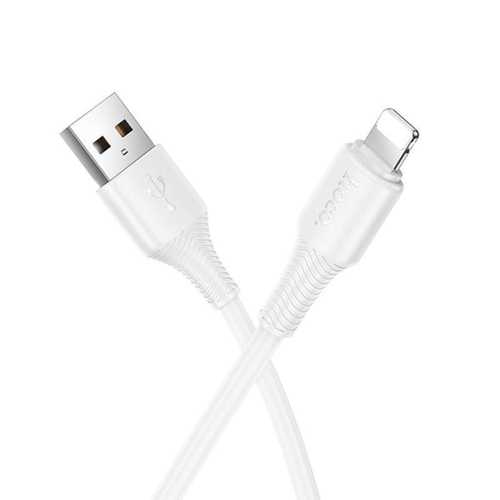 Hoco X120 USB-A to Lightning Bend-Resistant Charging Data Cable iP- White