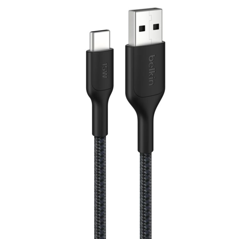 Belkin Boost Charge Pro USB-A to C - Braided Cable 2 Universally compatible - Black