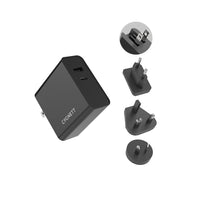 Thumbnail for Cygnett PowerPlus 60W USB-C+USB-A Travel Charger for Pixel 5, Pixel 4a, Pixel 4 XL, Pixel 4 - Black