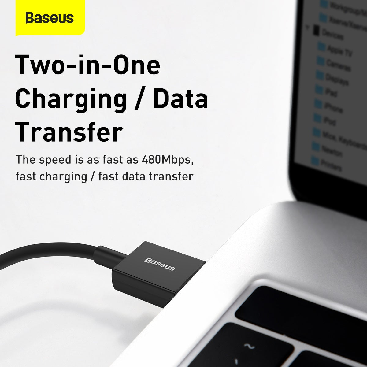 Baseus Superior Series Fast Charging Data Cable USB to iP 2.4A 1M Black