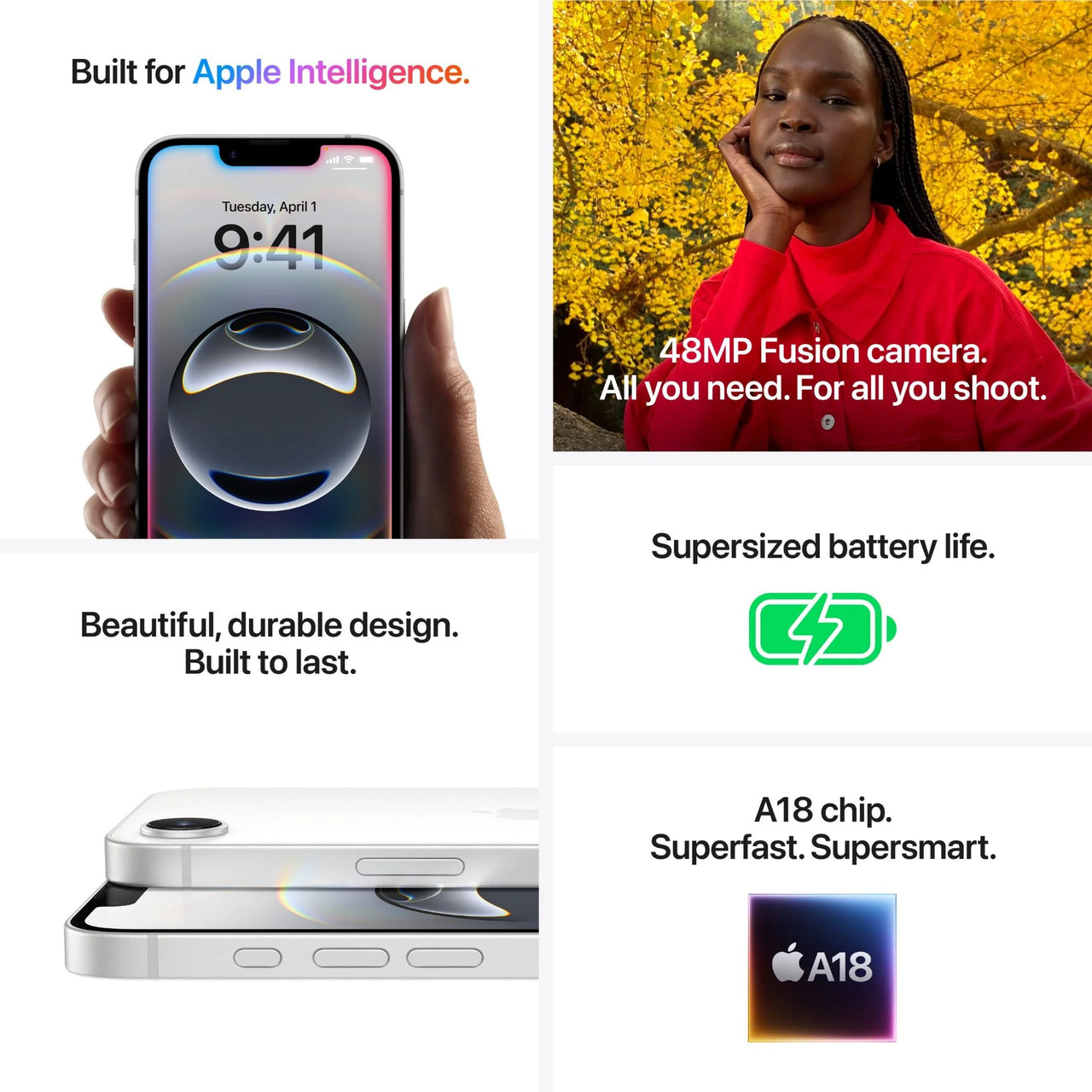 Apple iPhone 16e  Smartphone 256GB - White