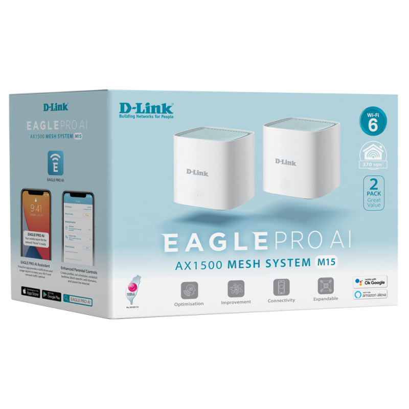 D-Link EAGLE PRO AI AX1500 Mesh System - White