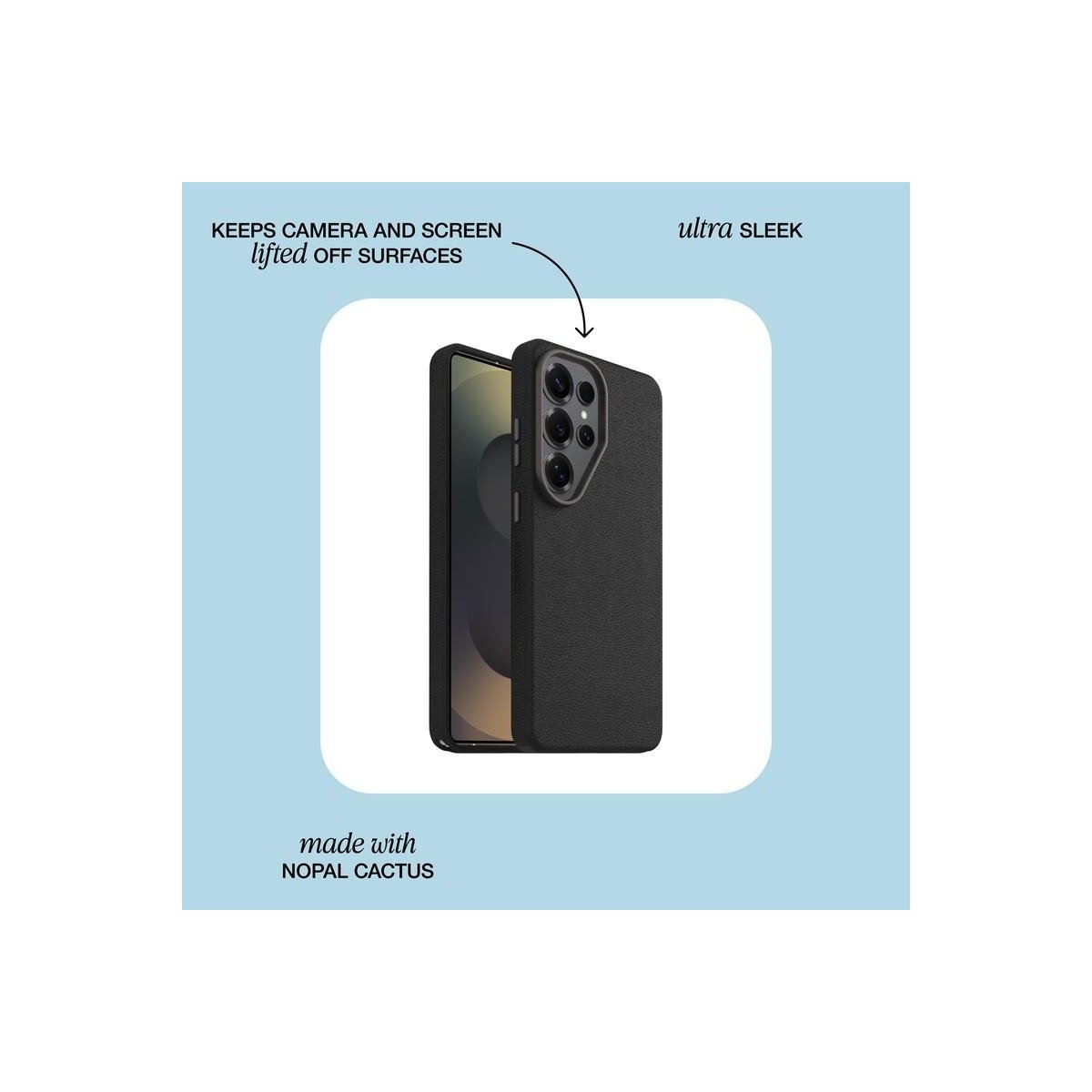 OtterBox Symmetry Cactus Leather Case for Magnets Suits for Samsung Galaxy S26+ (S26 Plus) - Black