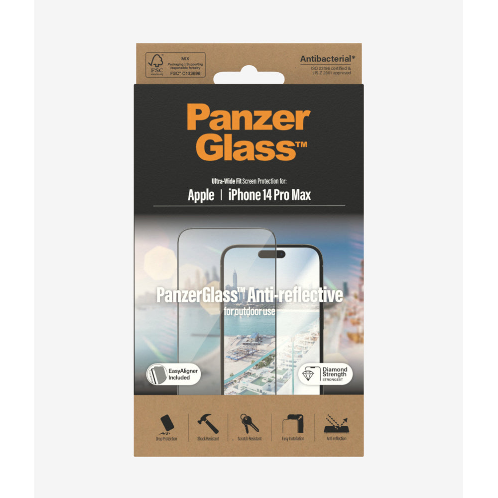 PanzerGlass Anti-Reflective Screen Protector Ultra-Wide Fit For iPhone 14 Pro Max