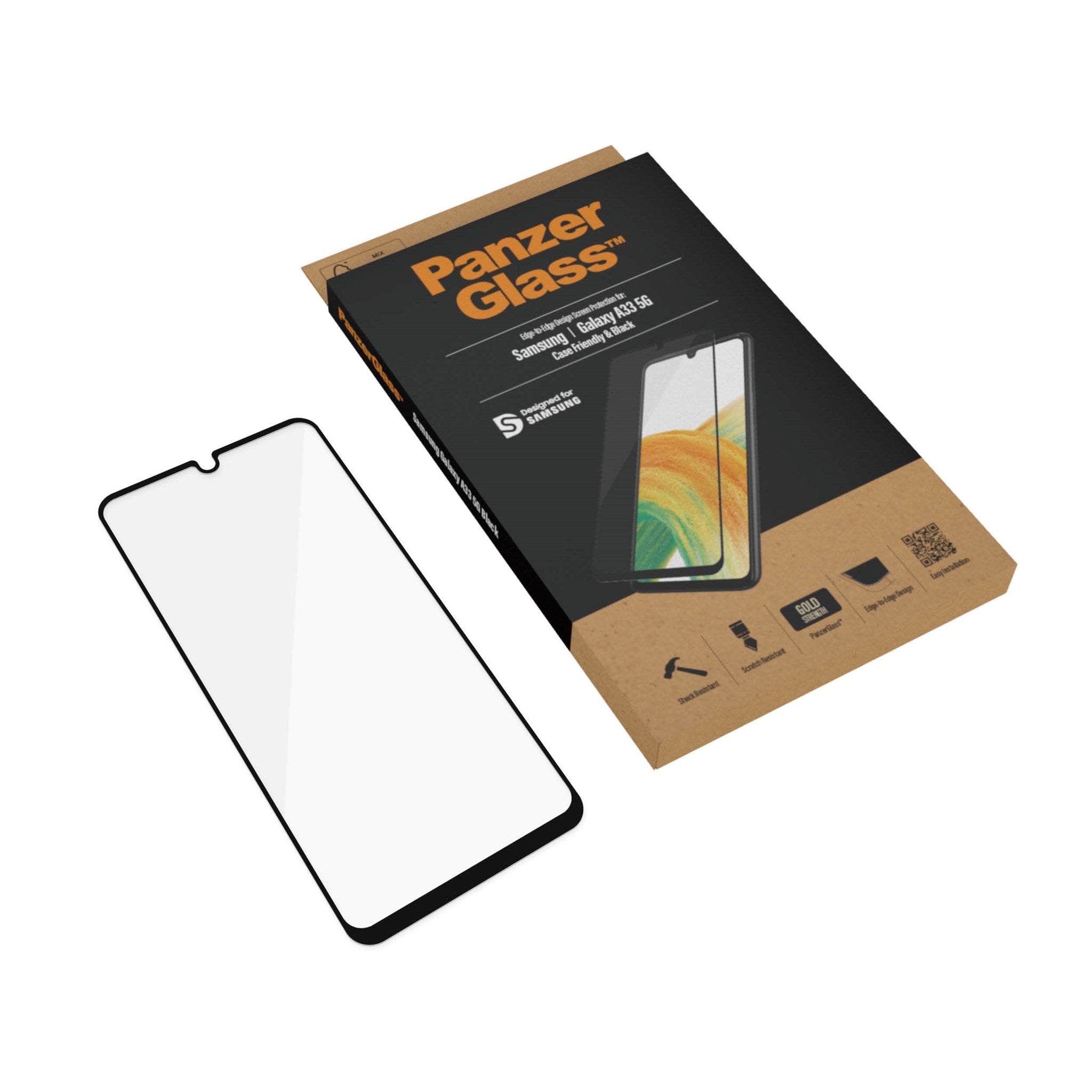 PanzerGlass Screen Protector for Samsung Galaxy A33 5G (6.4") - Black