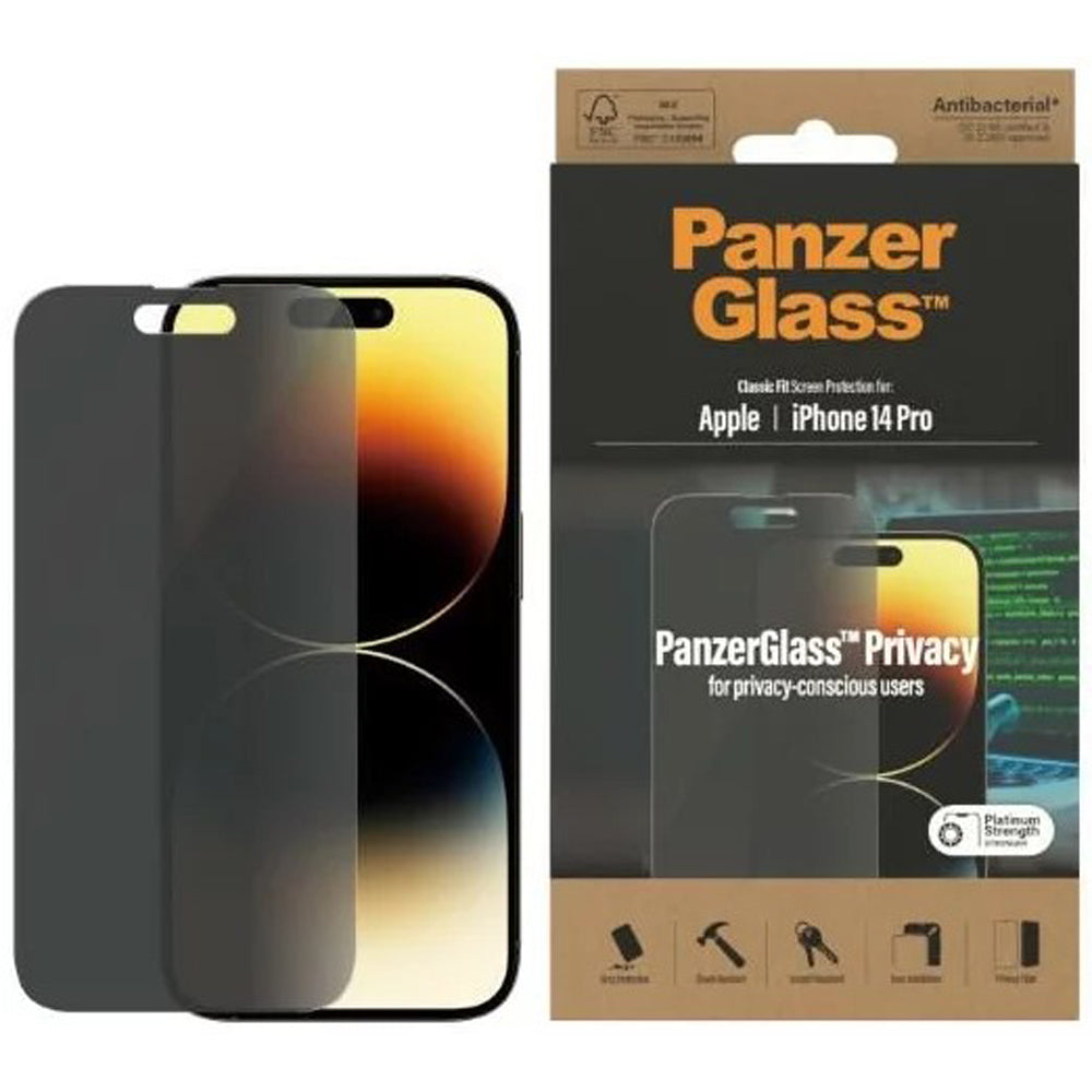 PanzerGlass â„¢ Privacy Screen Protector Apple iPhone 14 Pro | Classic Fit