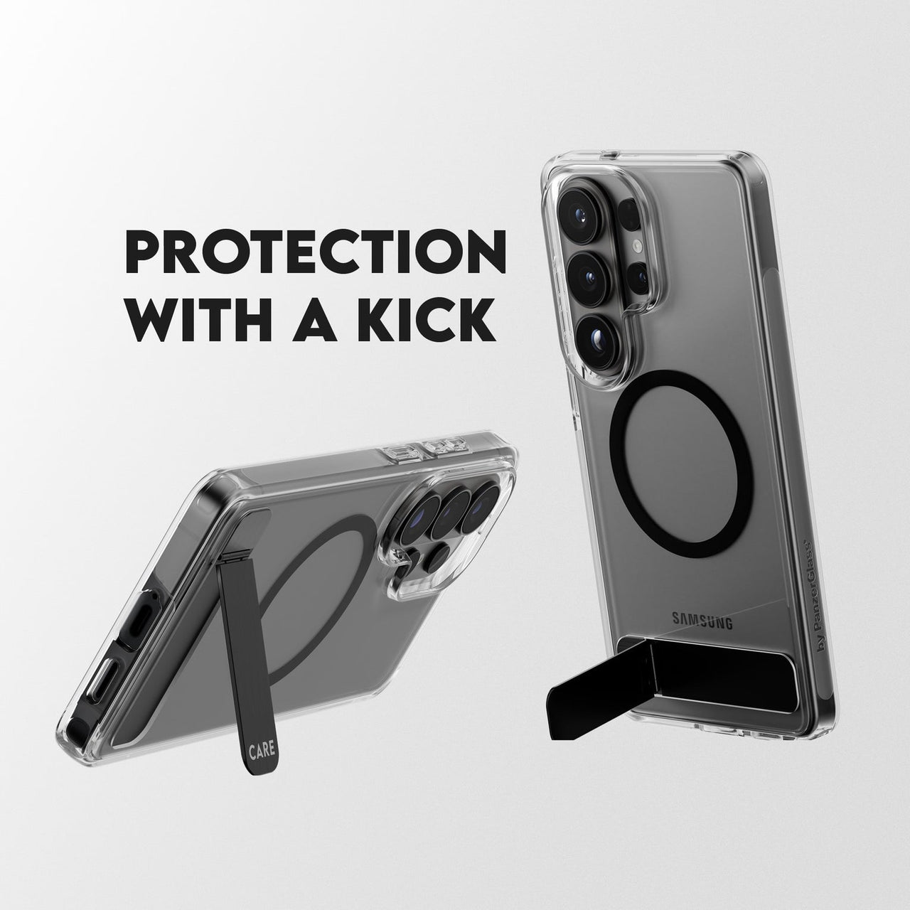 PanzerGlass Care Kickstand & Qi  for Samsung Galaxy S26 Ultra - Clear/Black