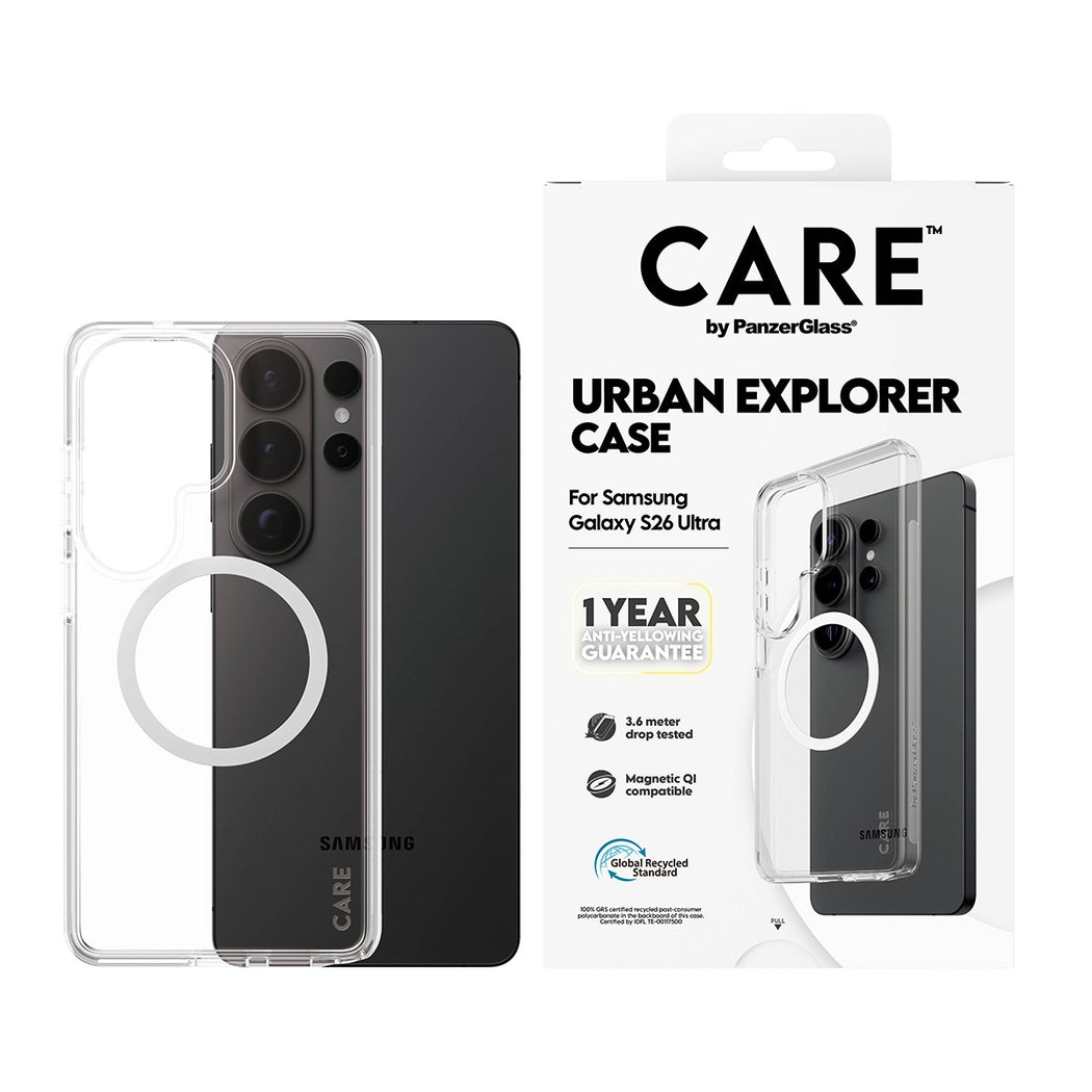 PanzerGlass Care Urban Explorer Qi for Samsung Galaxy S26 Ultra - Clear