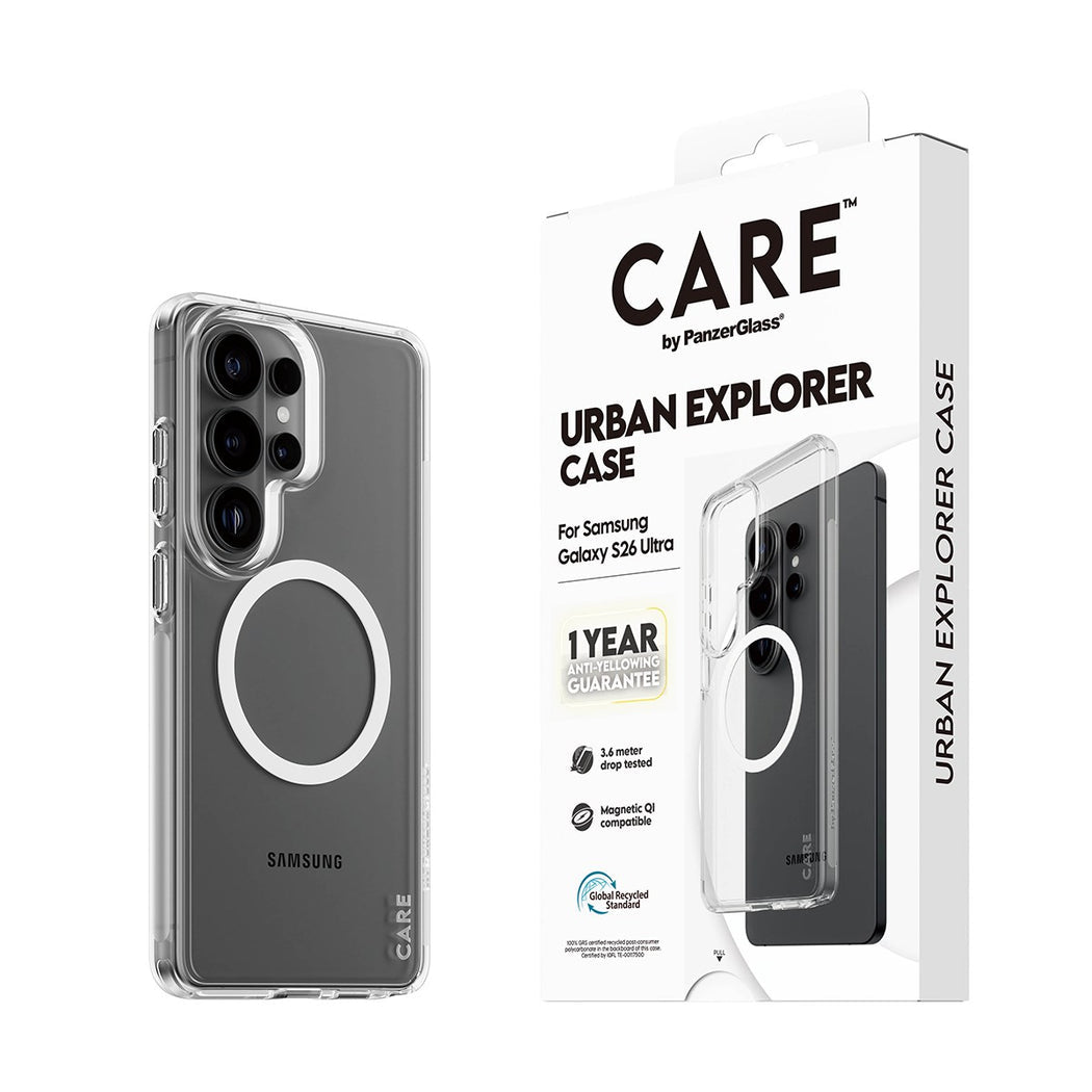 PanzerGlass Care Urban Explorer Qi for Samsung Galaxy S26 Ultra - Clear