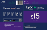 Thumbnail for LycaMobile Prepaid SIM Card $15