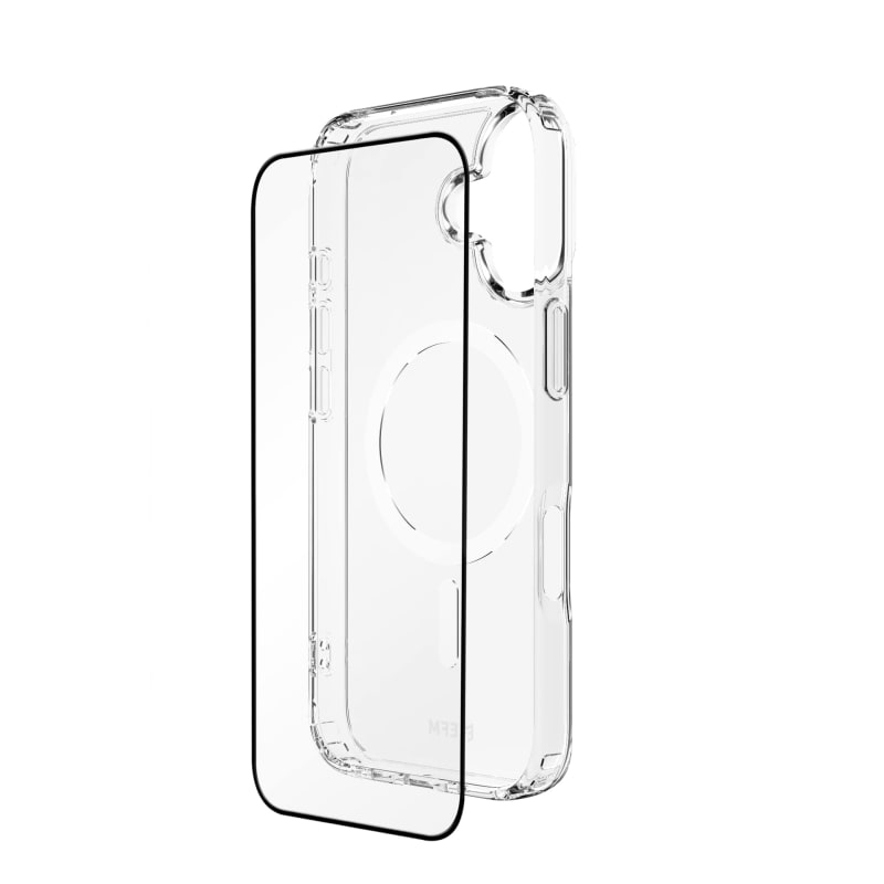 EFM 2-in-1 Case and Impact Glass Screen Armour Bundle for iPhone 17- Clear