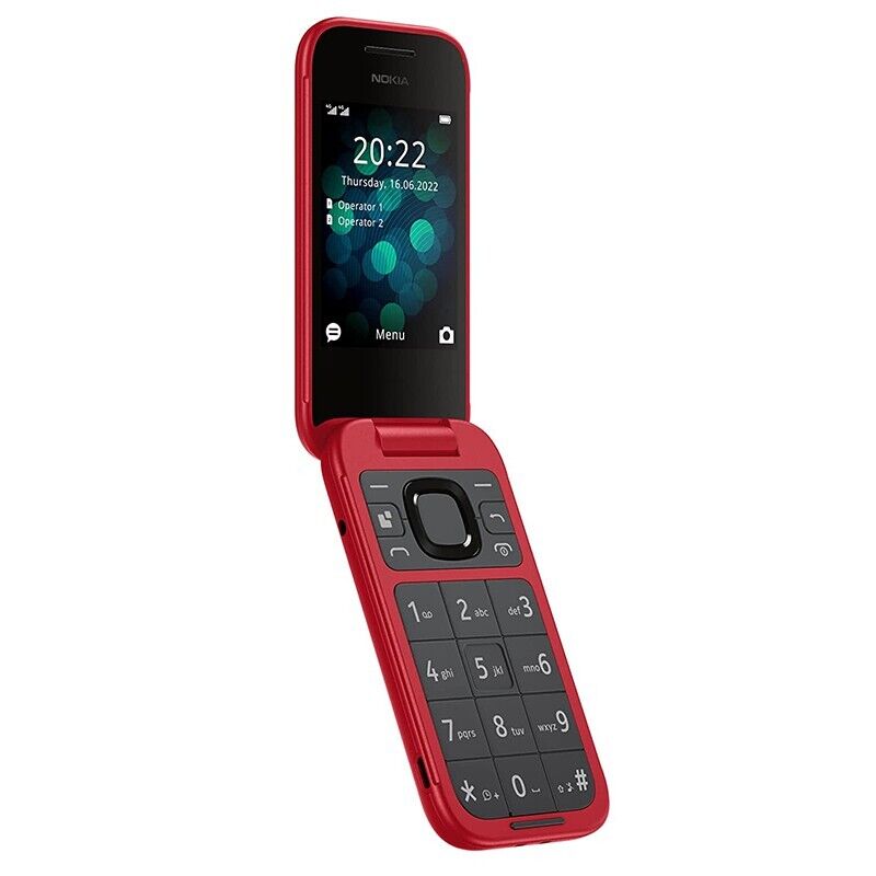 Nokia 2660 Flip (Dual Sim, 2.8", 32GB, 4G) Cradle Bundle - Red