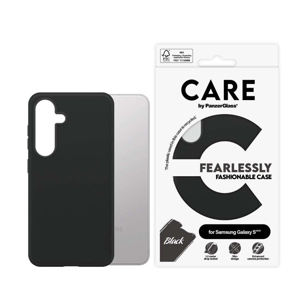 PanzerGlass CARE By Fashion Case for Samsung Galaxy S25- Black