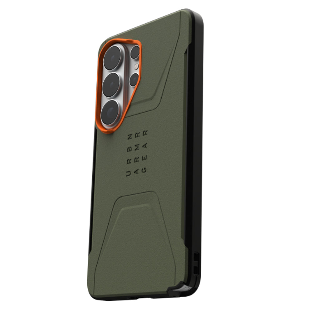 UAG Civilian Case with Magnet for Samsung Galaxy S26 Ultra - Olive/Orange