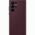 Samsung Leather Cover for Galaxy S22 Ultra - Burgundy