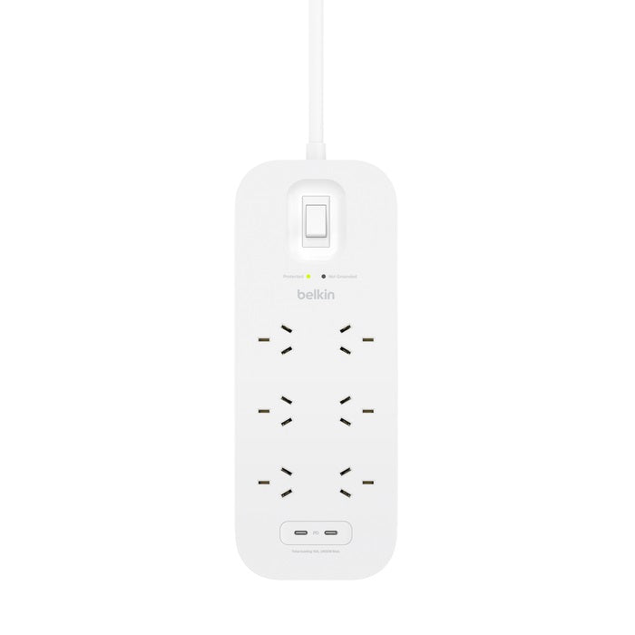 Belkin SurgePro 6-Outlet Surge Protector with Dual USB-C 30W