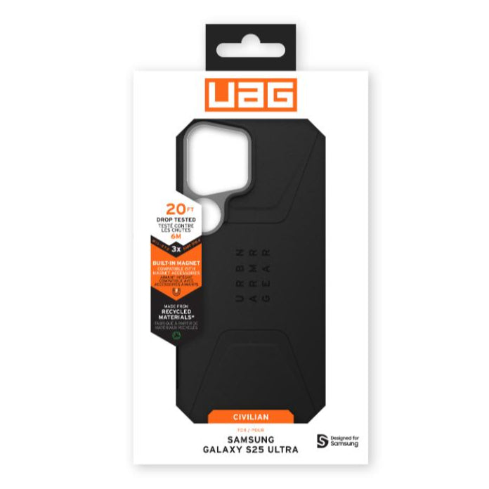 UAG Civilian Magnetic Case for Samsung Galaxy S25 Ultra - Black