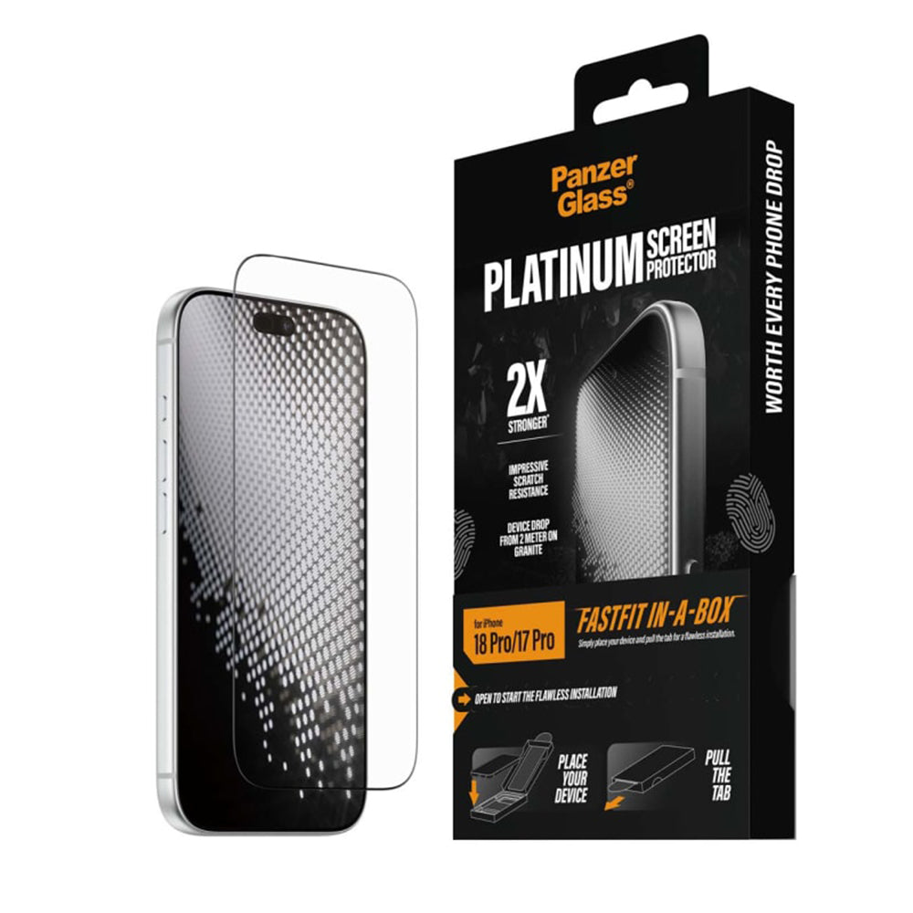PanzerGlass Platinum Screen Protector for iPhone 18 Pro/ 17 Pro - Clear
