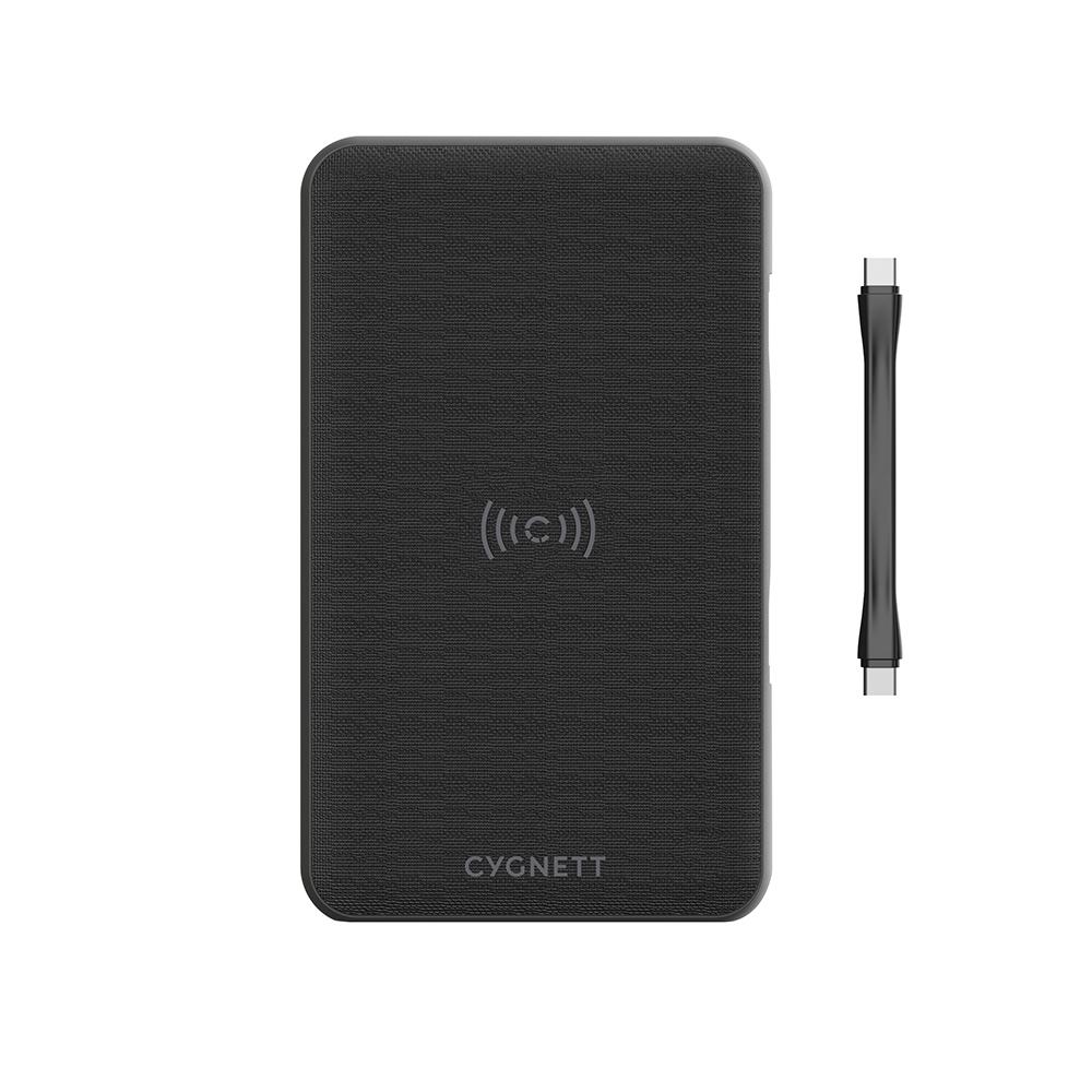 Cygnett ChargeUp EDGE + 27,000 MAH USB-C Laptop and Wireless Power Bank - Black