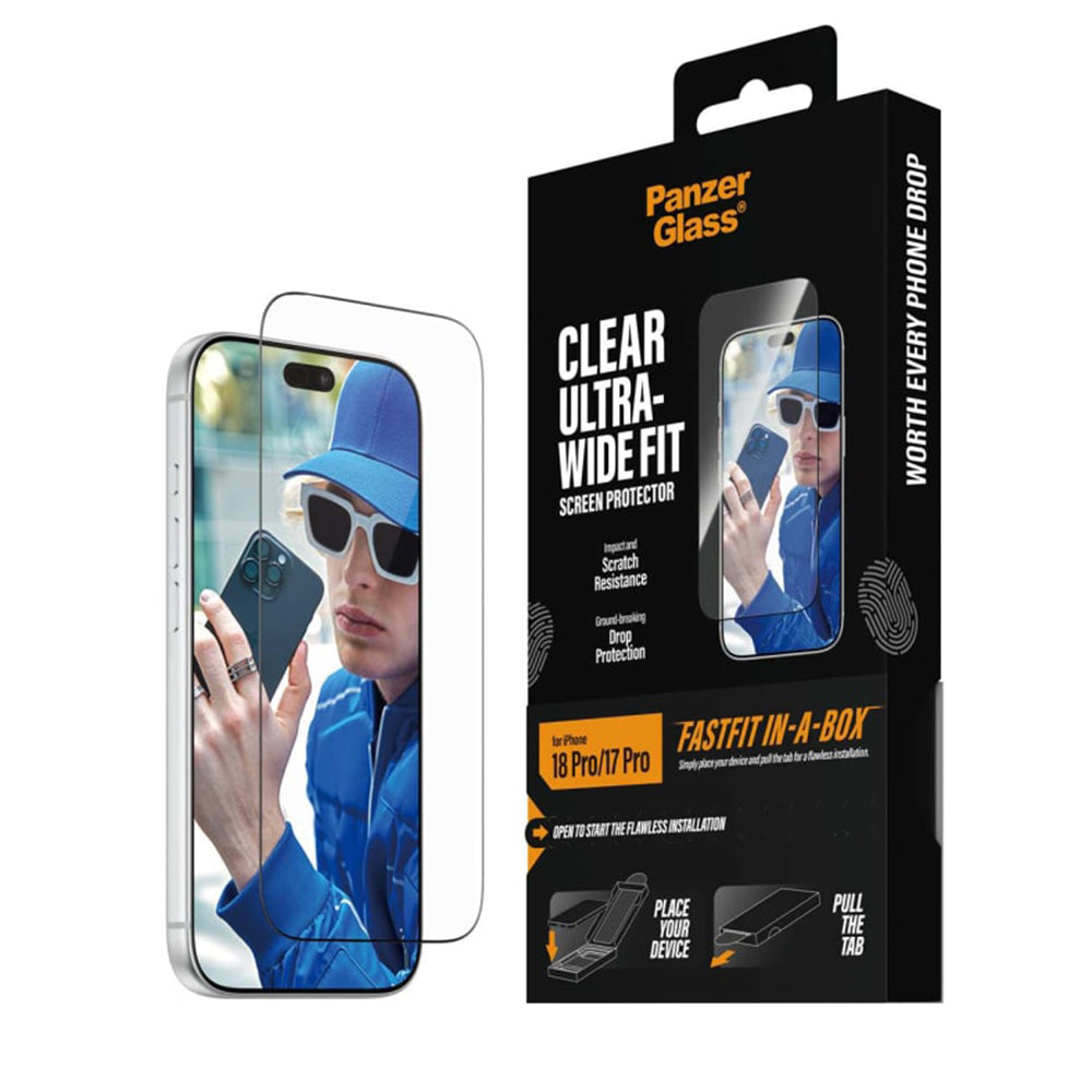 PanzerGlass Screen Protector for iPhone 18 Pro/ 17 Pro - Clear